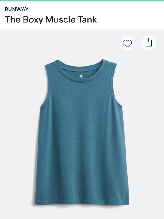 Runway Other - Runway The Boxy Muscle Tank - Teal Blue